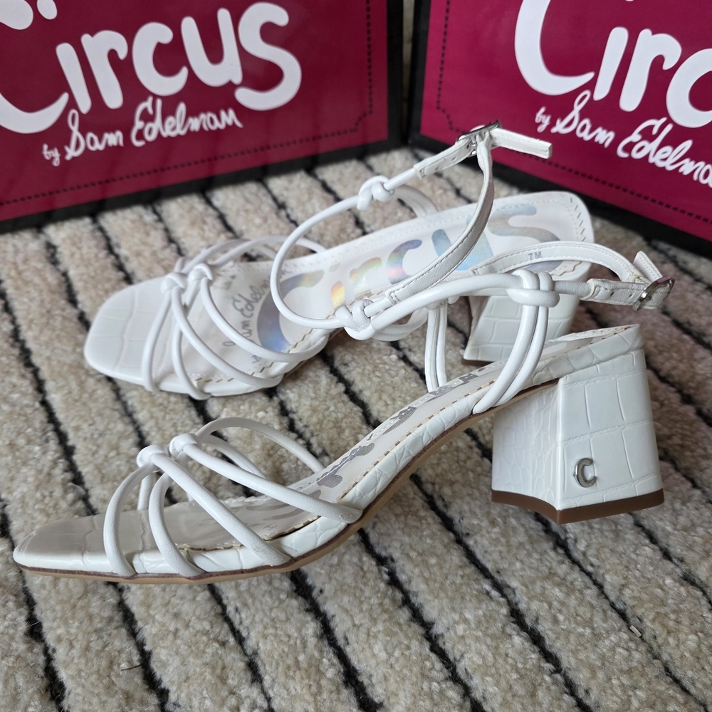 Strappy White Sandals